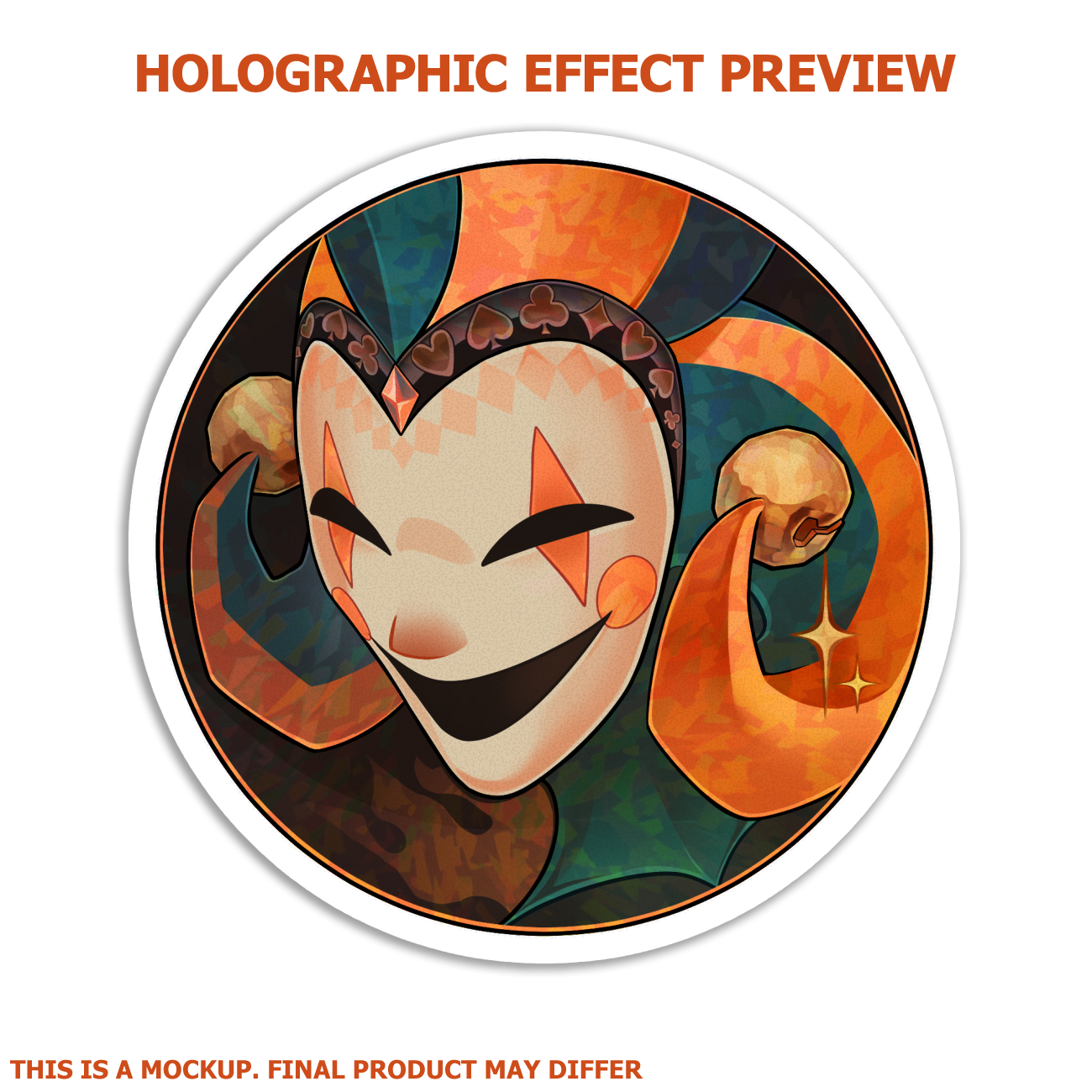 Team Comedy Holographic Sticker