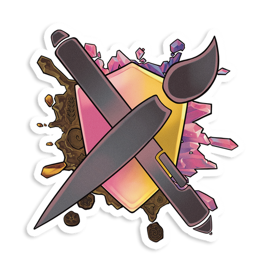 [PRE ORDER] Fossils VS Crystals Art Fight Logo Sticker